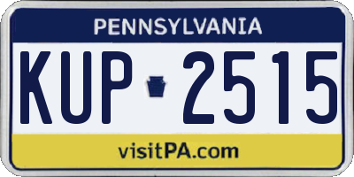 PA license plate KUP2515