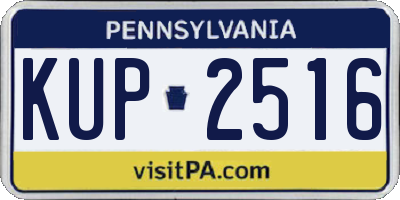 PA license plate KUP2516