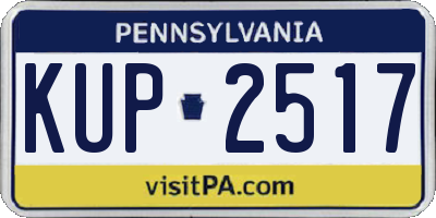 PA license plate KUP2517