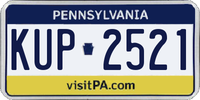 PA license plate KUP2521