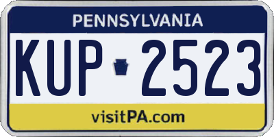 PA license plate KUP2523