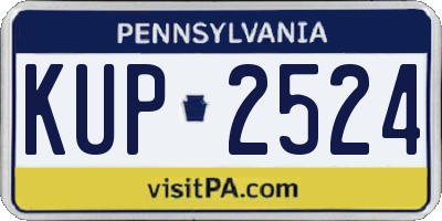 PA license plate KUP2524