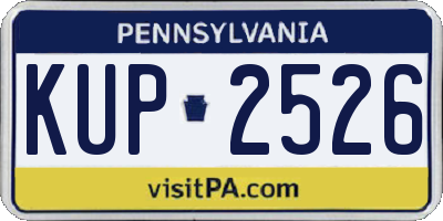 PA license plate KUP2526