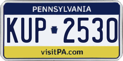 PA license plate KUP2530