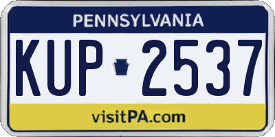 PA license plate KUP2537