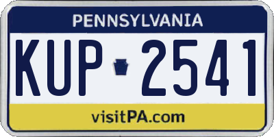 PA license plate KUP2541