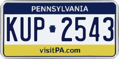 PA license plate KUP2543