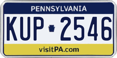 PA license plate KUP2546