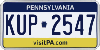 PA license plate KUP2547
