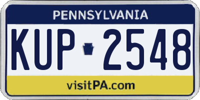 PA license plate KUP2548