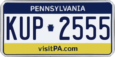 PA license plate KUP2555