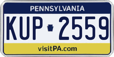 PA license plate KUP2559