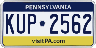 PA license plate KUP2562
