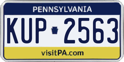 PA license plate KUP2563