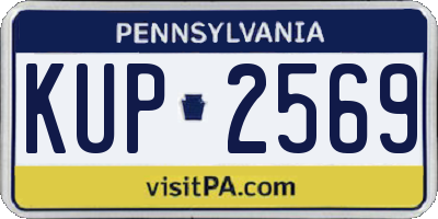 PA license plate KUP2569
