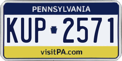 PA license plate KUP2571