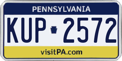 PA license plate KUP2572