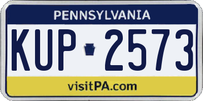 PA license plate KUP2573
