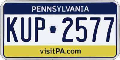PA license plate KUP2577