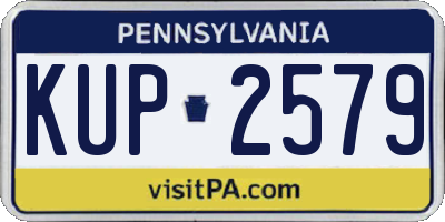 PA license plate KUP2579