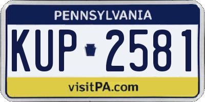 PA license plate KUP2581