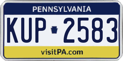 PA license plate KUP2583