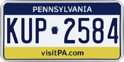 PA license plate KUP2584