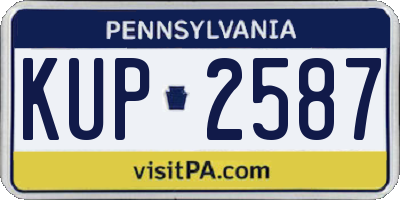 PA license plate KUP2587