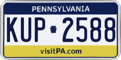 PA license plate KUP2588