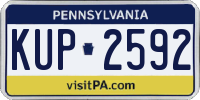 PA license plate KUP2592