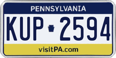 PA license plate KUP2594