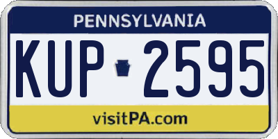 PA license plate KUP2595