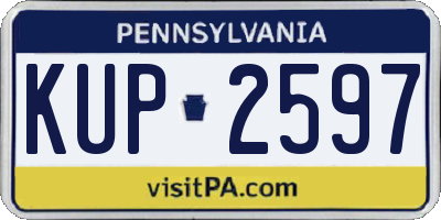 PA license plate KUP2597