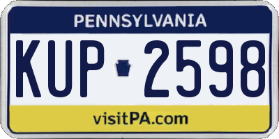 PA license plate KUP2598