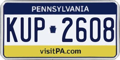 PA license plate KUP2608