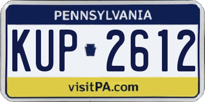 PA license plate KUP2612