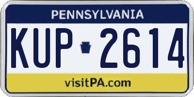 PA license plate KUP2614