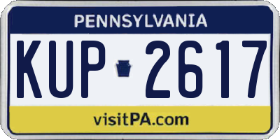 PA license plate KUP2617