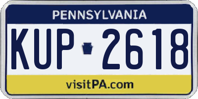 PA license plate KUP2618