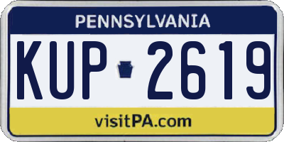 PA license plate KUP2619