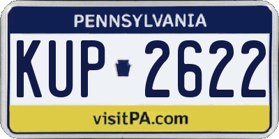 PA license plate KUP2622