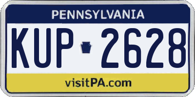 PA license plate KUP2628