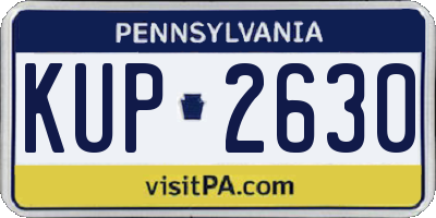 PA license plate KUP2630
