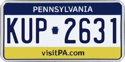 PA license plate KUP2631