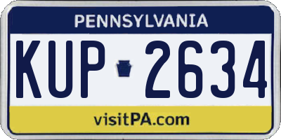 PA license plate KUP2634