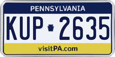 PA license plate KUP2635