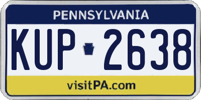 PA license plate KUP2638