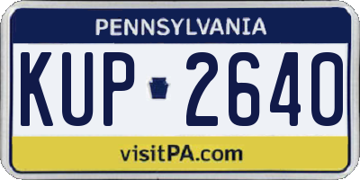 PA license plate KUP2640
