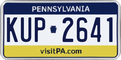 PA license plate KUP2641