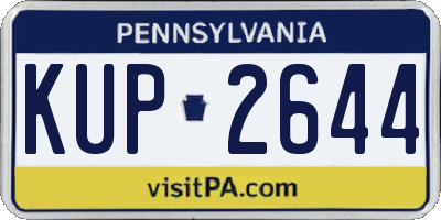 PA license plate KUP2644